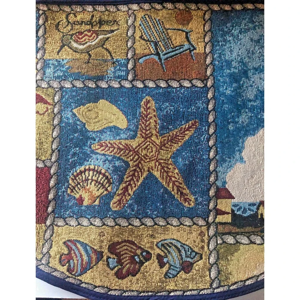Nantucket Lighthouse Tapestry Nautical Accent Rug Skid-Resistant Beach House